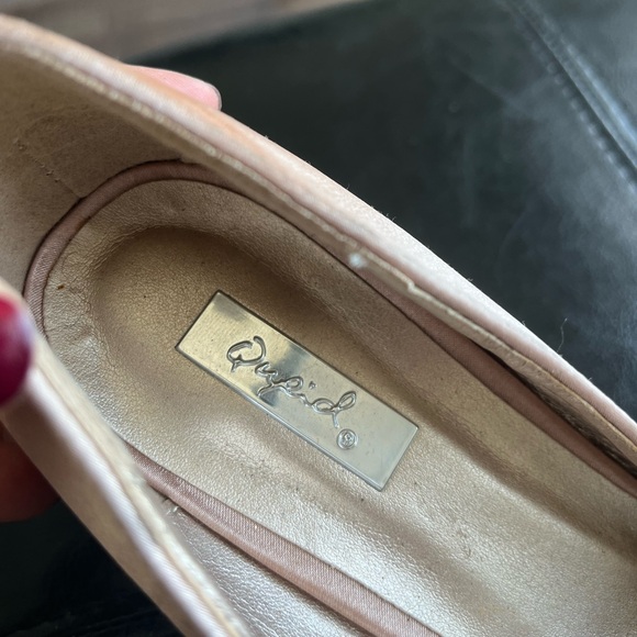 Wedding shoes blush pink satin and embellished shoe heels / stilettos - Picture 6 of 7